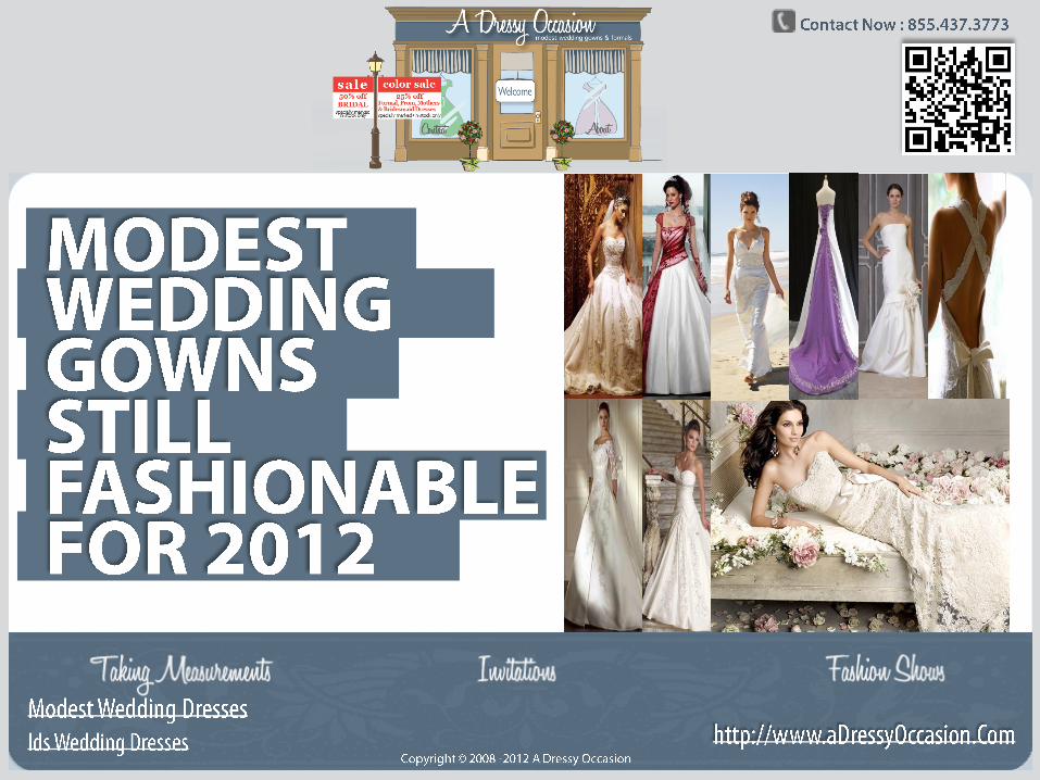Modest Wedding Dresses - Modest Wedding Gowns—Still Fashionable for ...